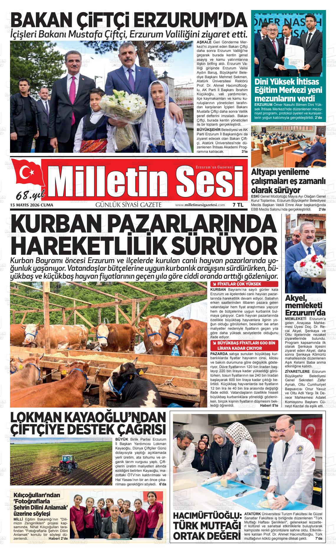 Erzurum Milletinsesi 15.05.2026