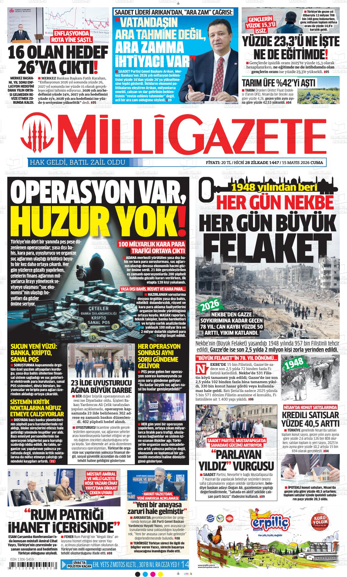 Milli Gazete Gazetesi 15.05.2026