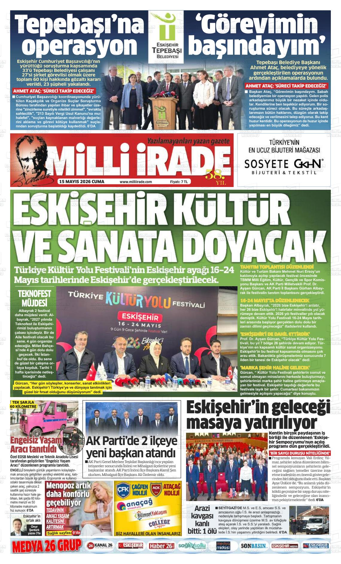 Konya Milliirade 15.05.2026