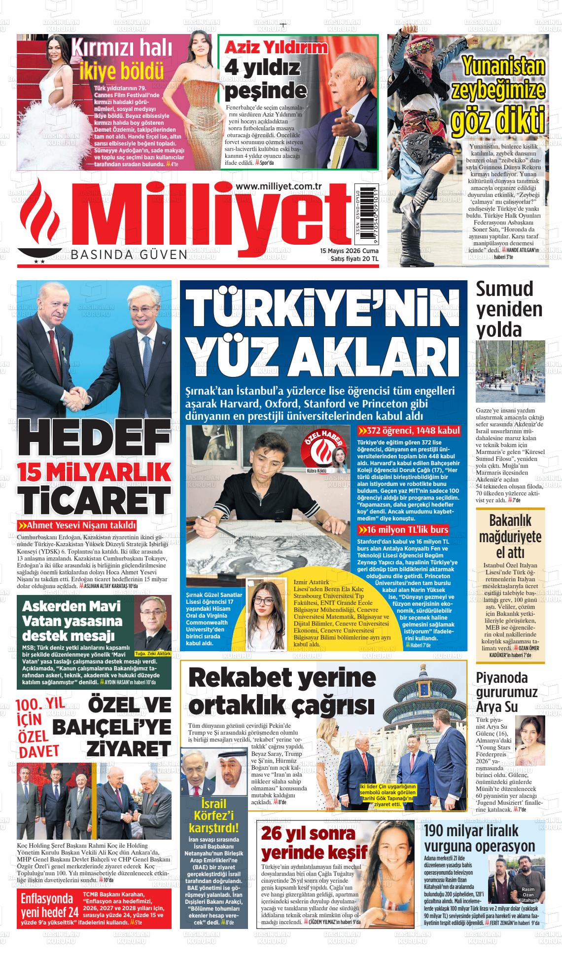 Milliyet Gazetesi 15.05.2026