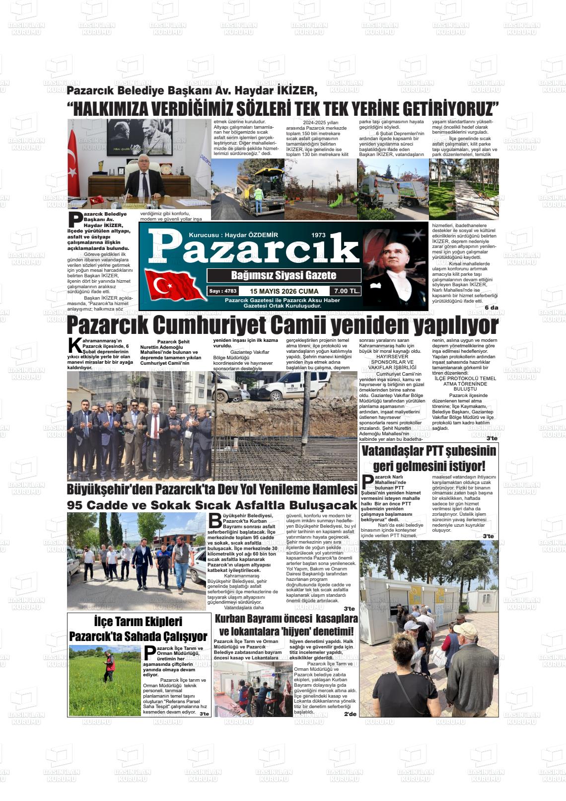 Kahramanmaras Pazarcik 15.05.2026