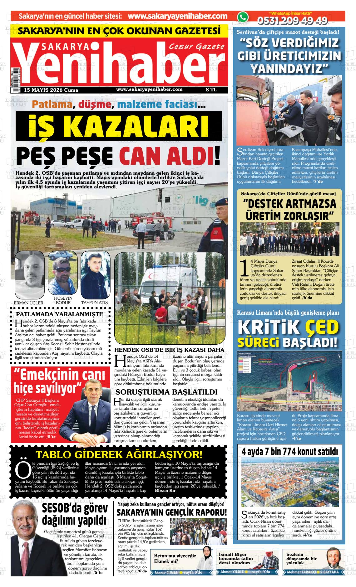 Sakarya Yenihaber 15.05.2026