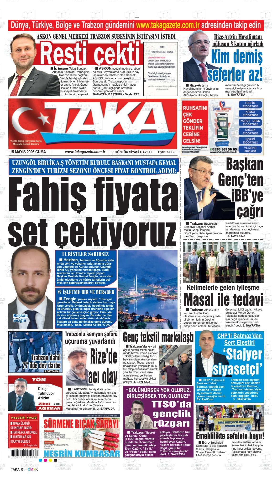 Trabzon Taka 15.05.2026