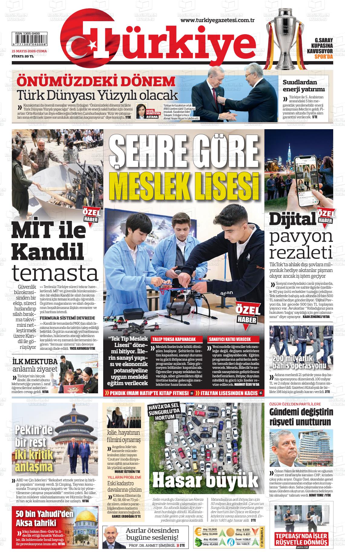 Türkiye Gazetesi 15.05.2026