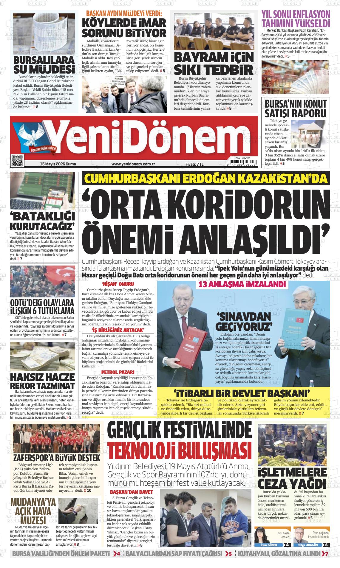 Bursa Yenidonem 15.05.2026