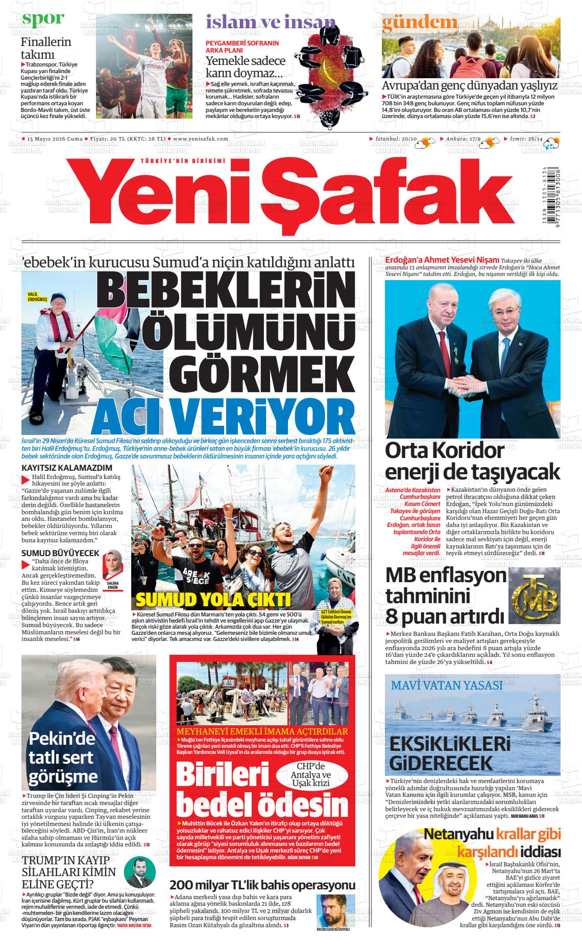 Yeni Şafak Gazetesi 15.05.2026