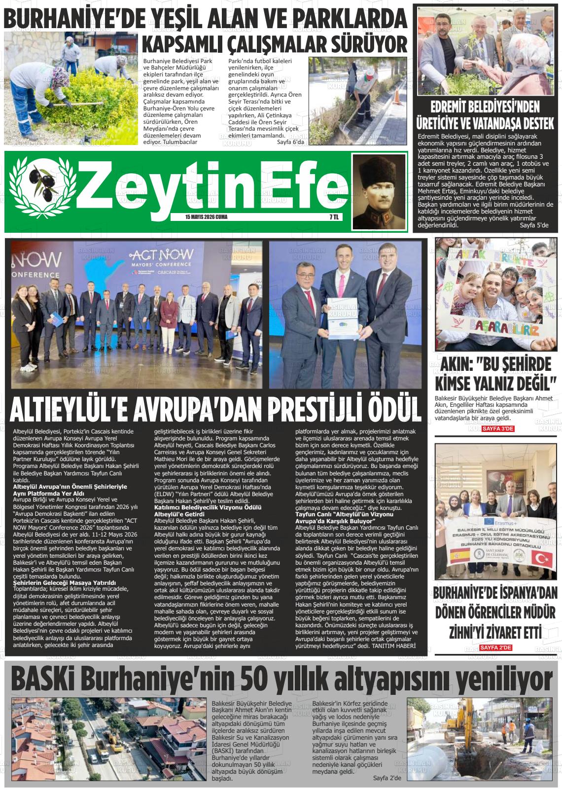 Balikesir Zeytinefe 15.05.2026