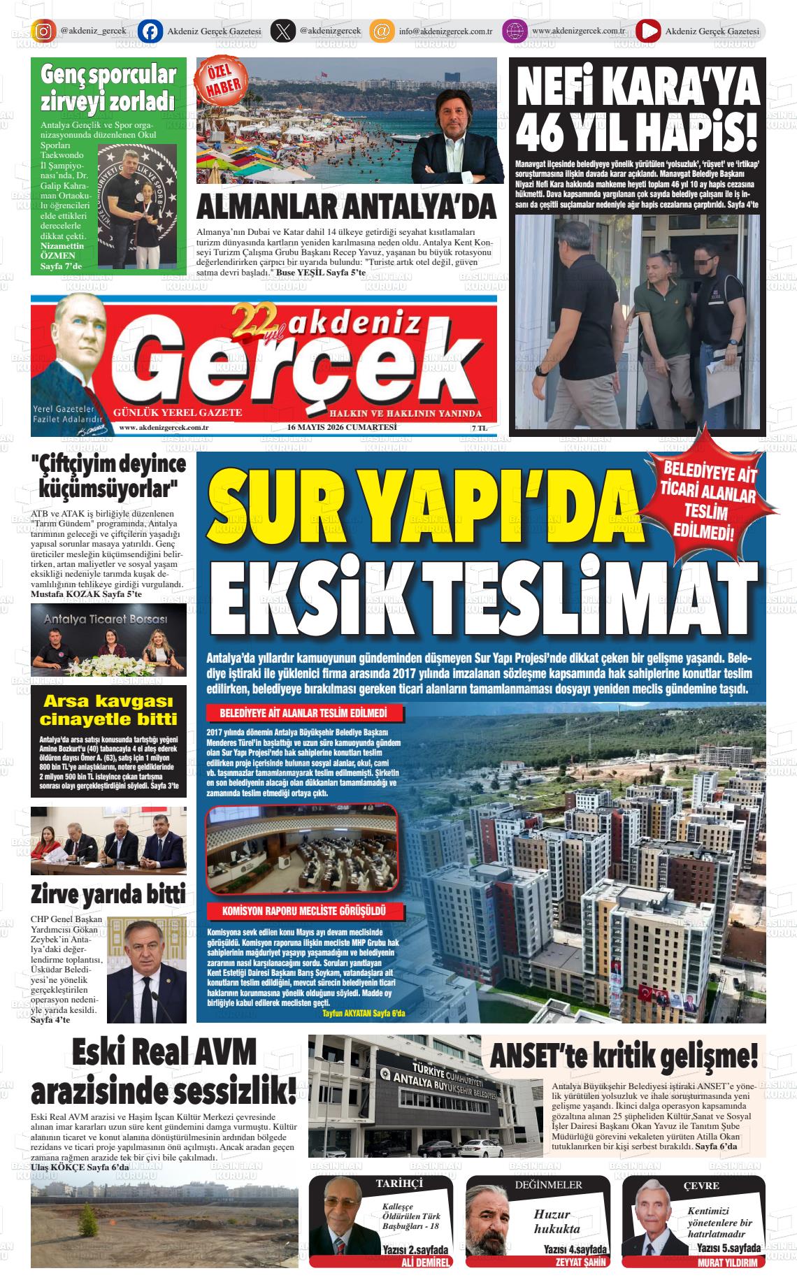 Antalya Akdenizgercek 16.05.2026