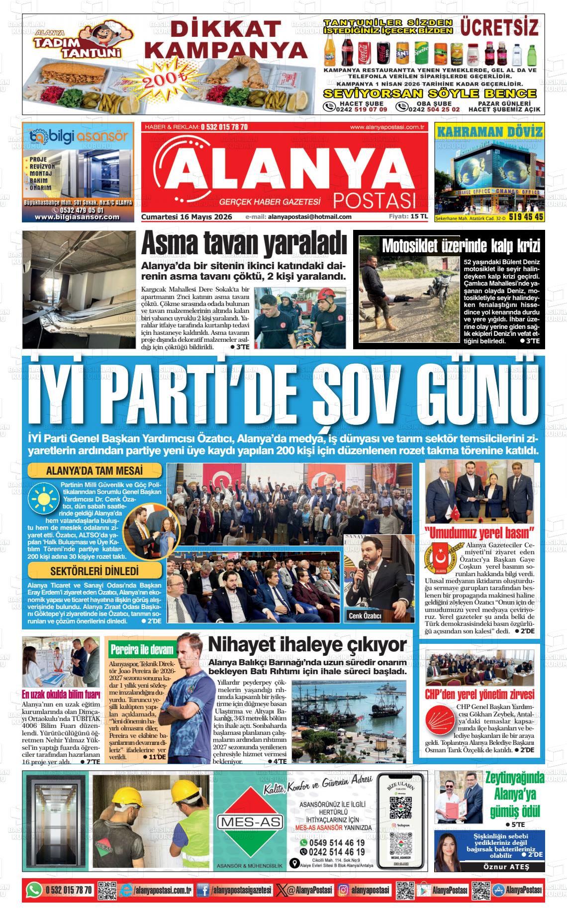Antalya Alanyapostasi 16.05.2026