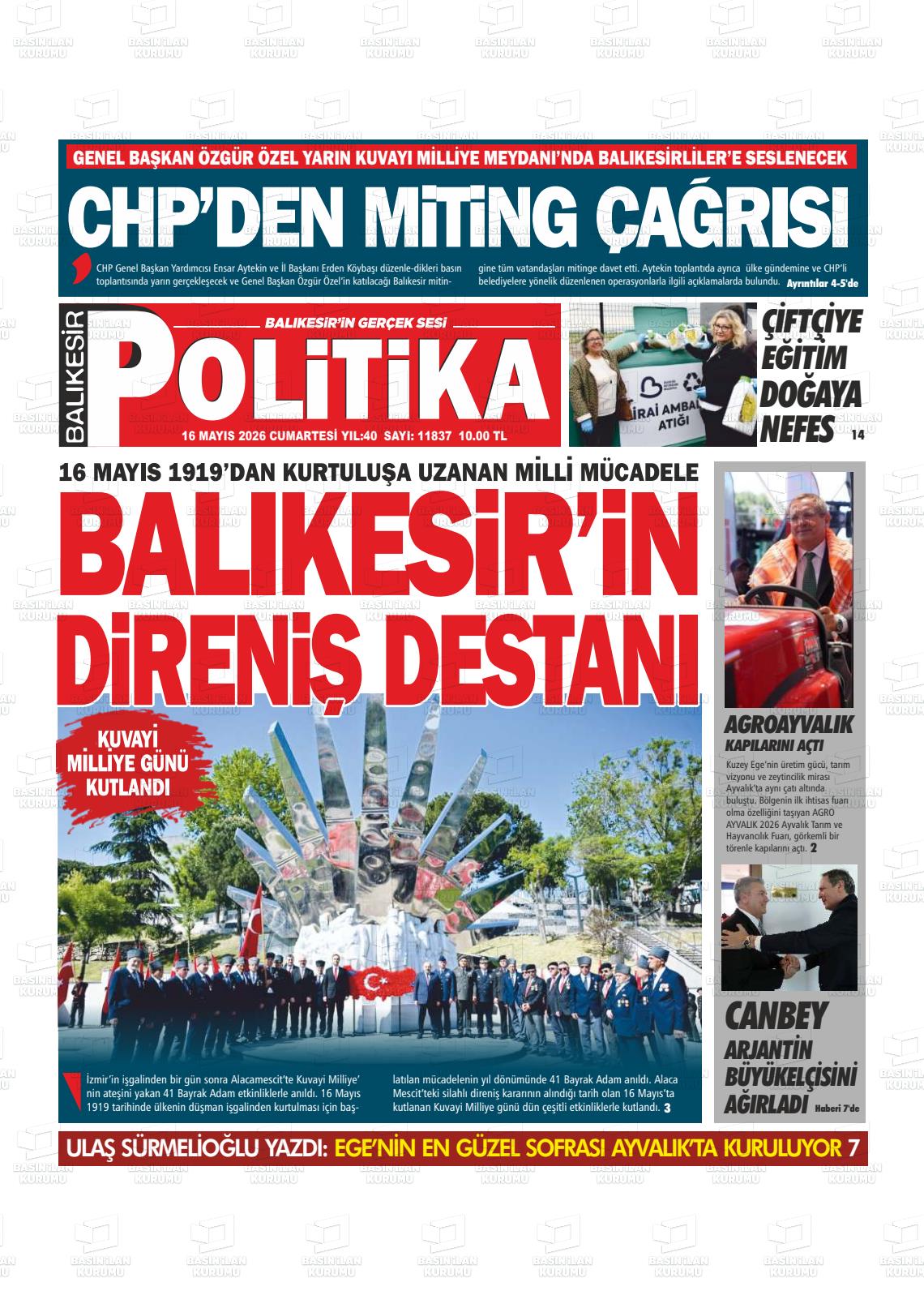 Balikesir Politika 16.05.2026