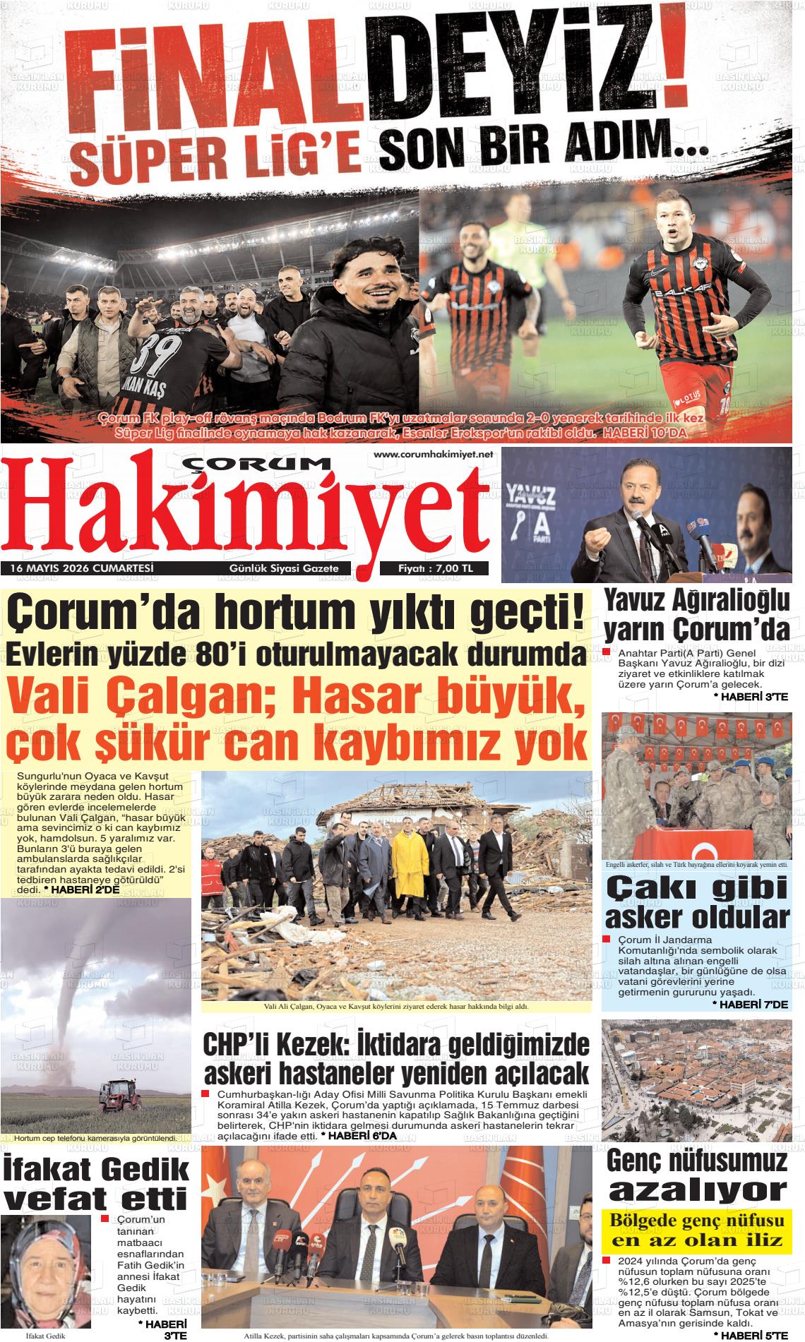 Corum Hakimiyet 16.05.2026