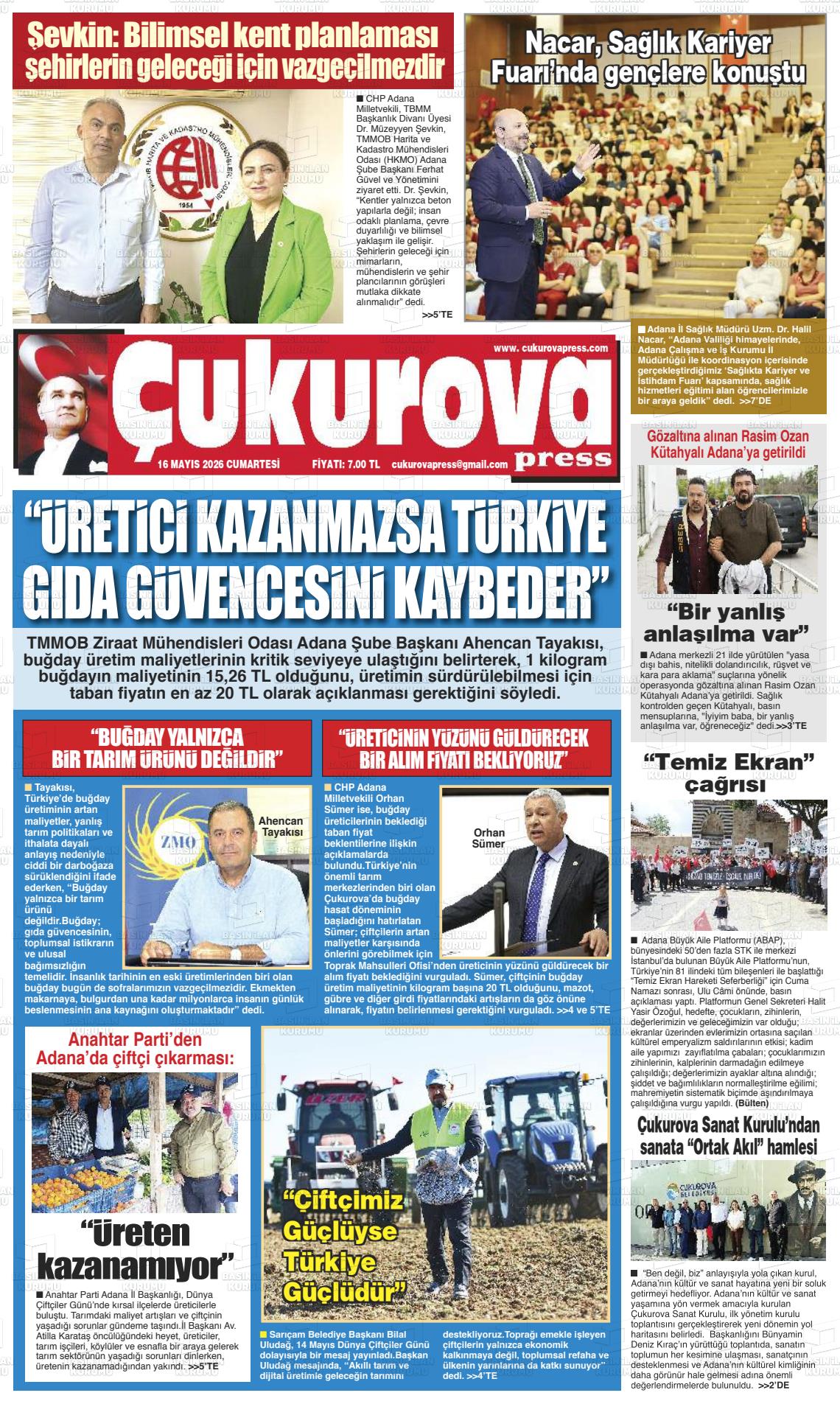 Adana Cukurovapress 16.05.2026