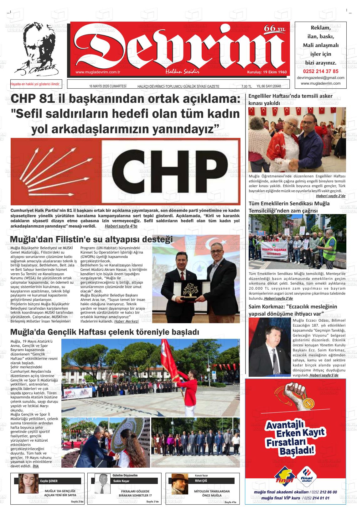 Tekirdag Devrim 16.05.2026