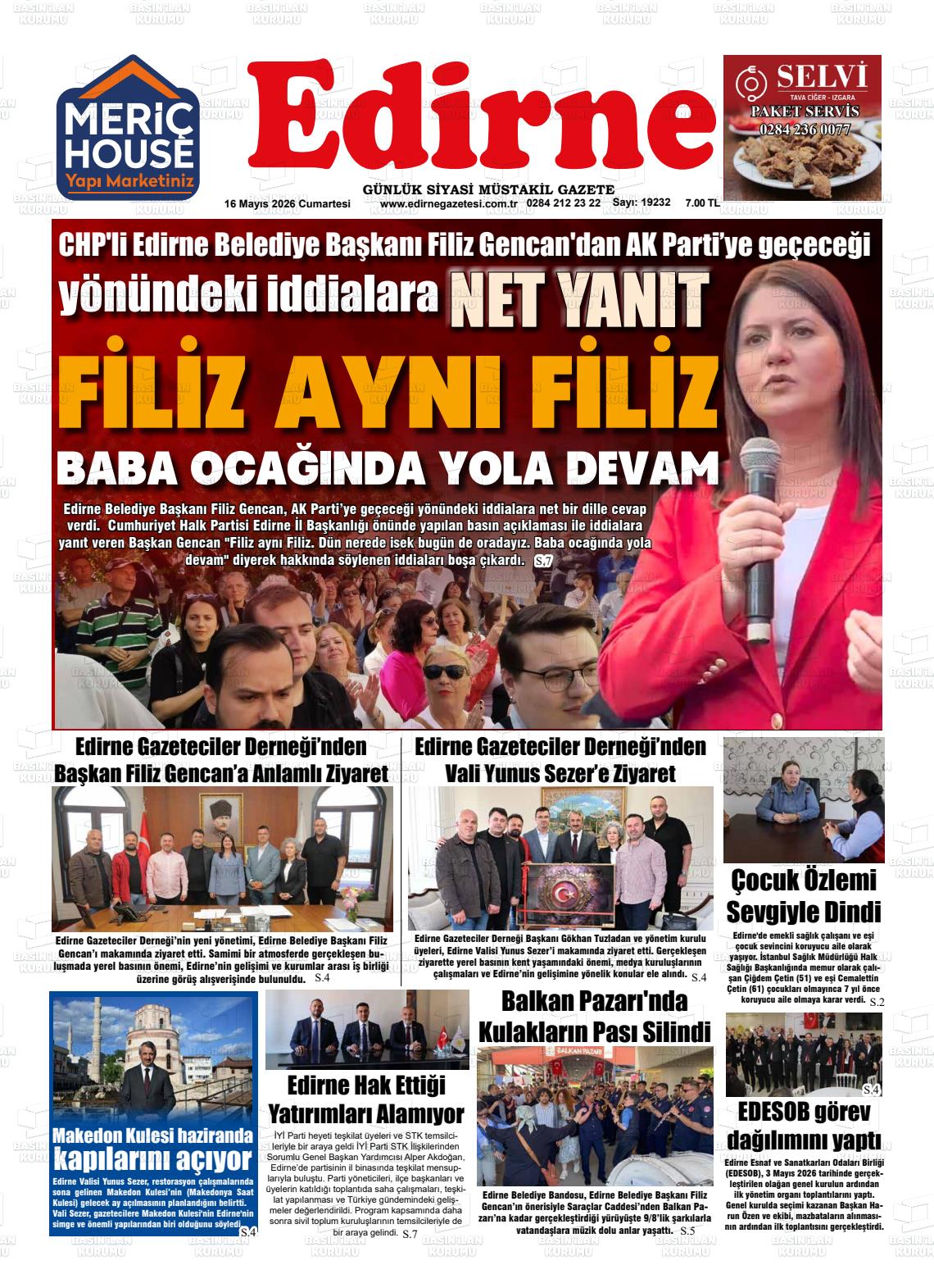 Edirne 16.05.2026