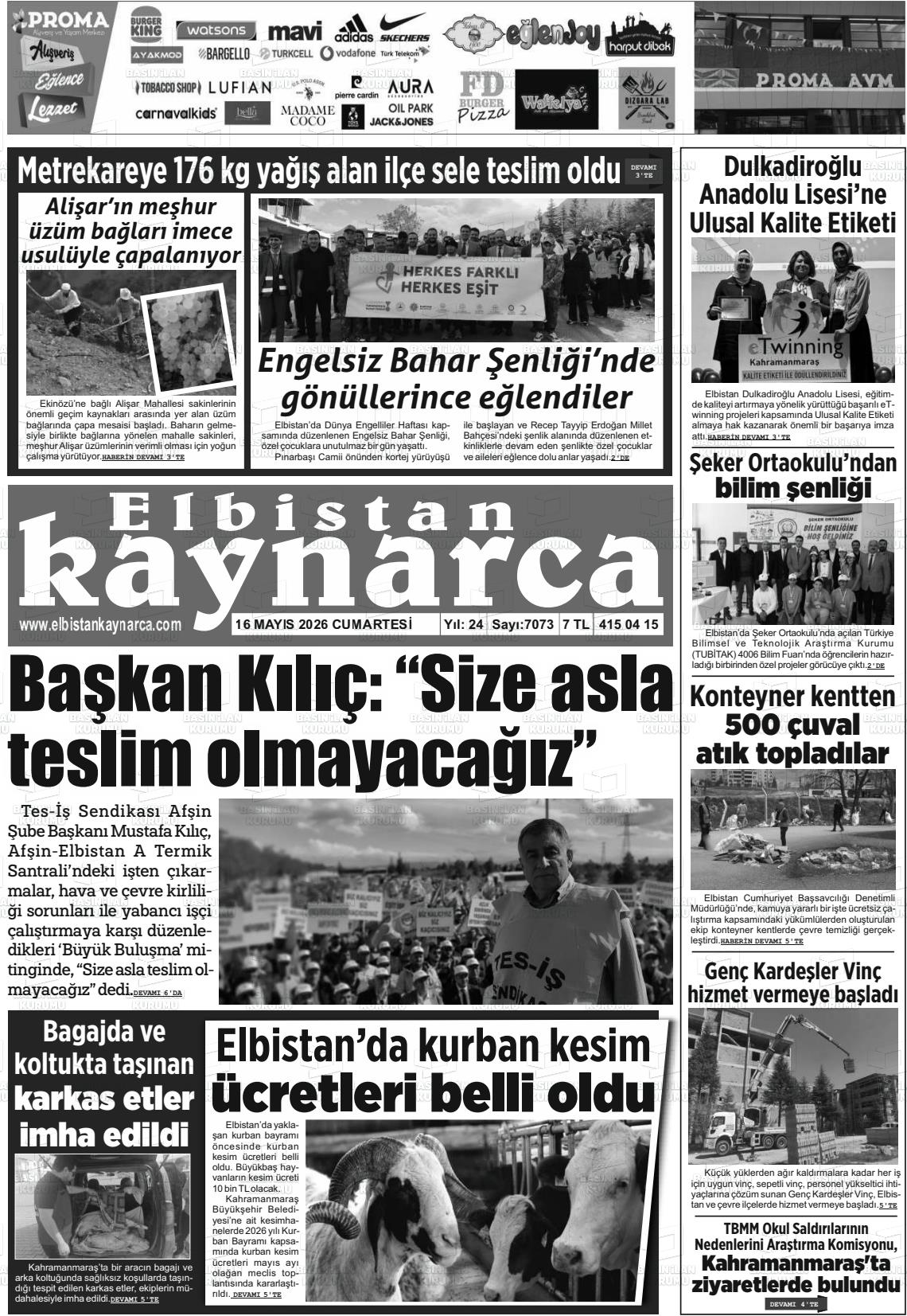 Kahramanmaras Elbistankaynarca 16.05.2026