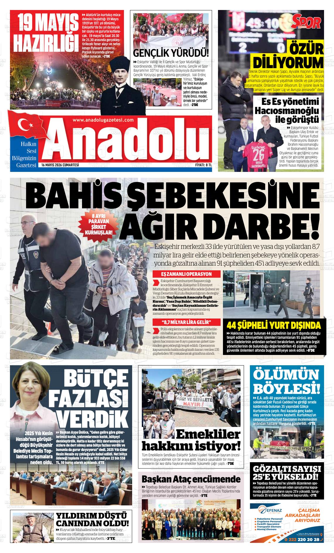 Eskisehir Anadolu 16.05.2026