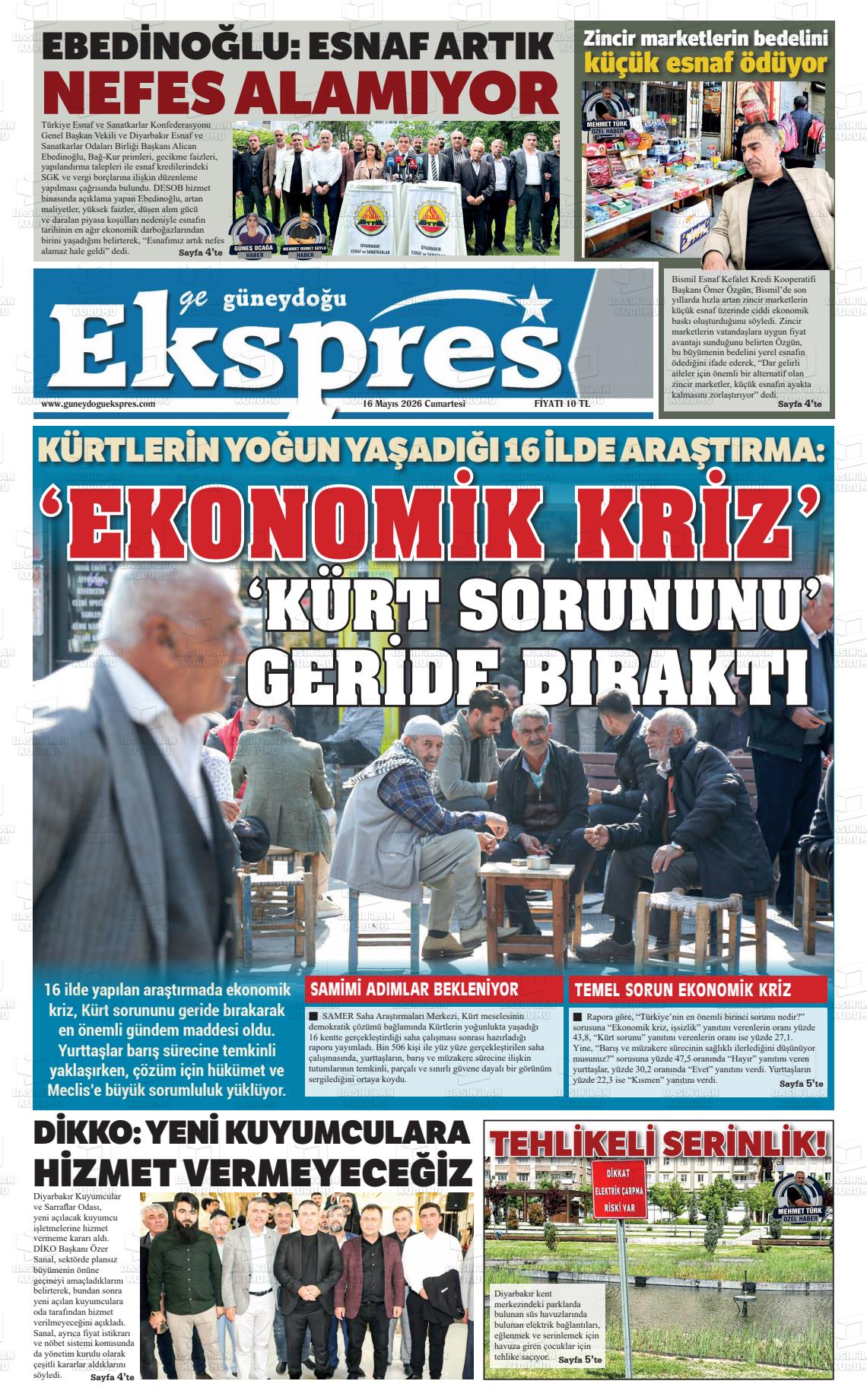 Diyarbakir Geguneydoguekspres 16.05.2026