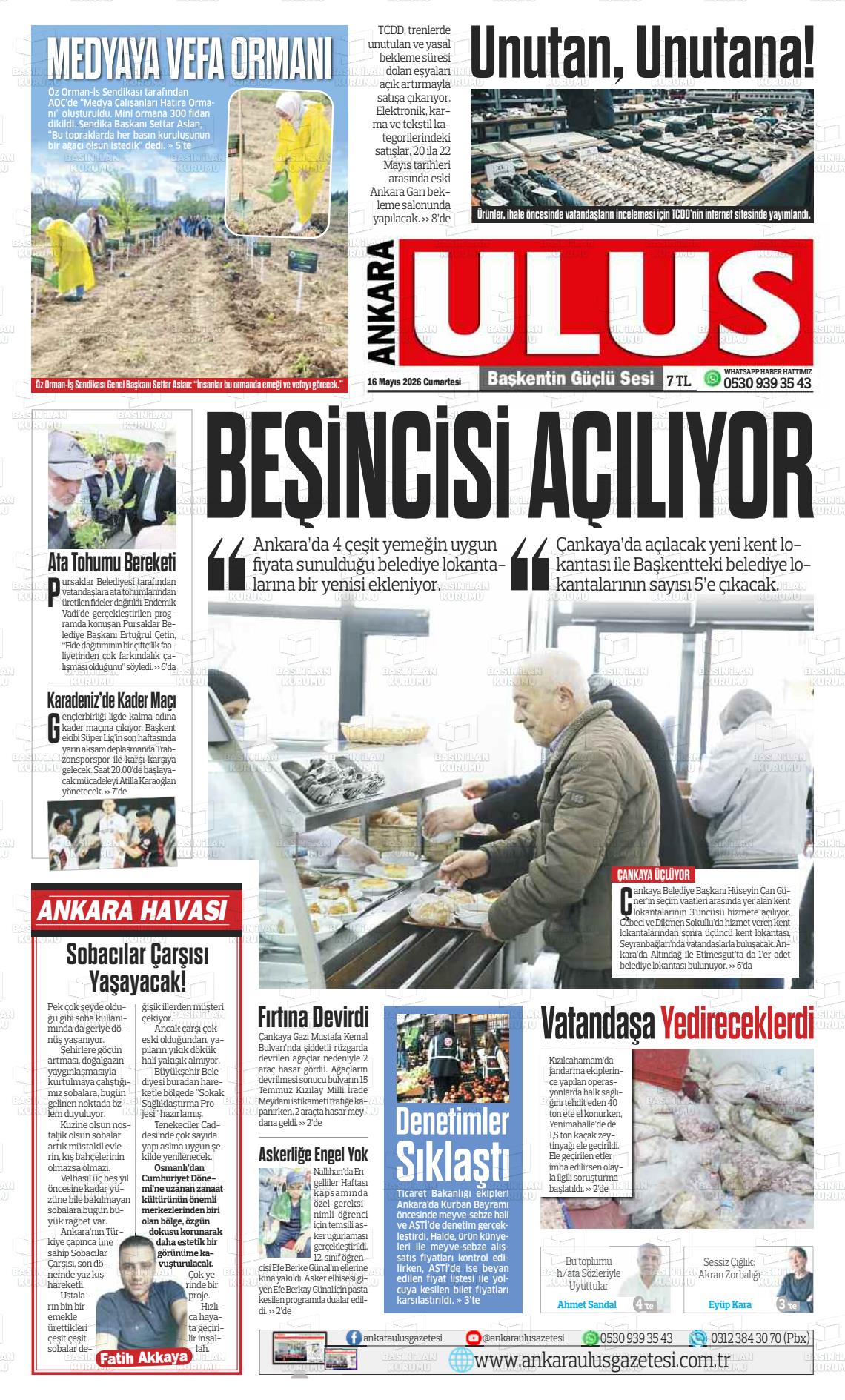 Ankara Habervaktim 16.05.2026