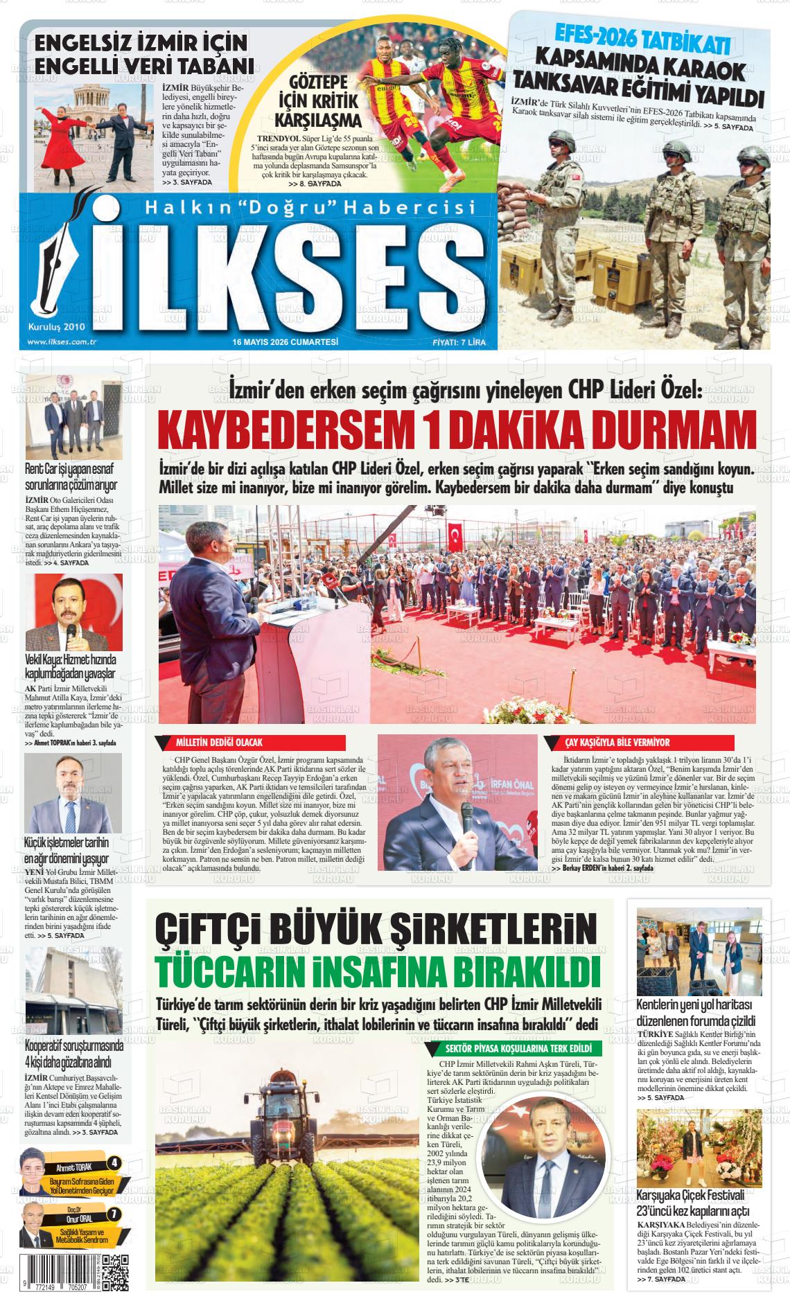 Izmir Ilkses 16.05.2026