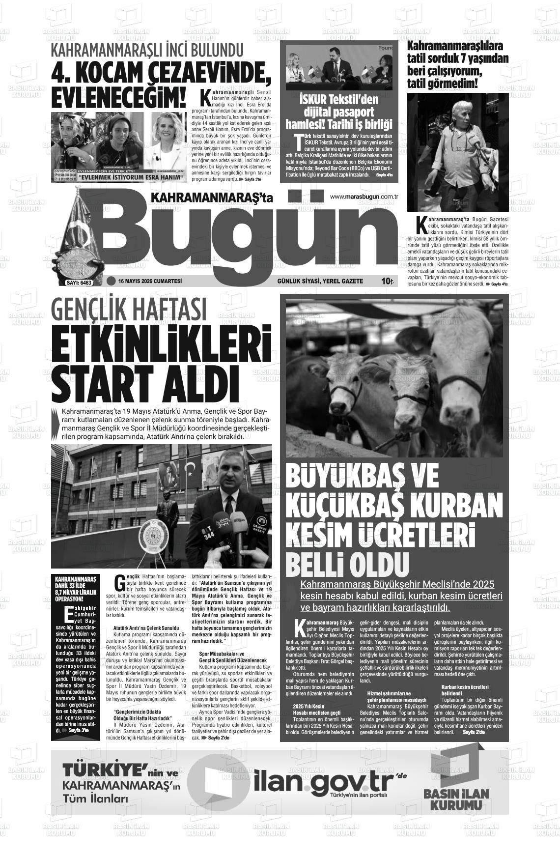 Kahramanmaras Tabugun 16.05.2026
