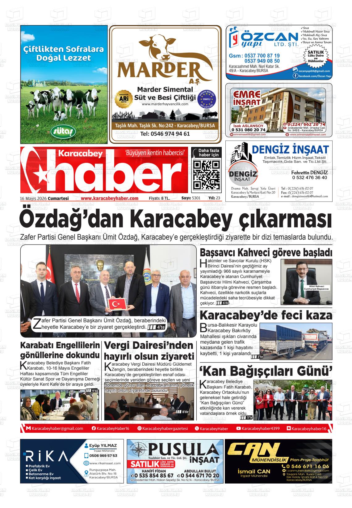 Bursa Karacabeyhaber 16.05.2026