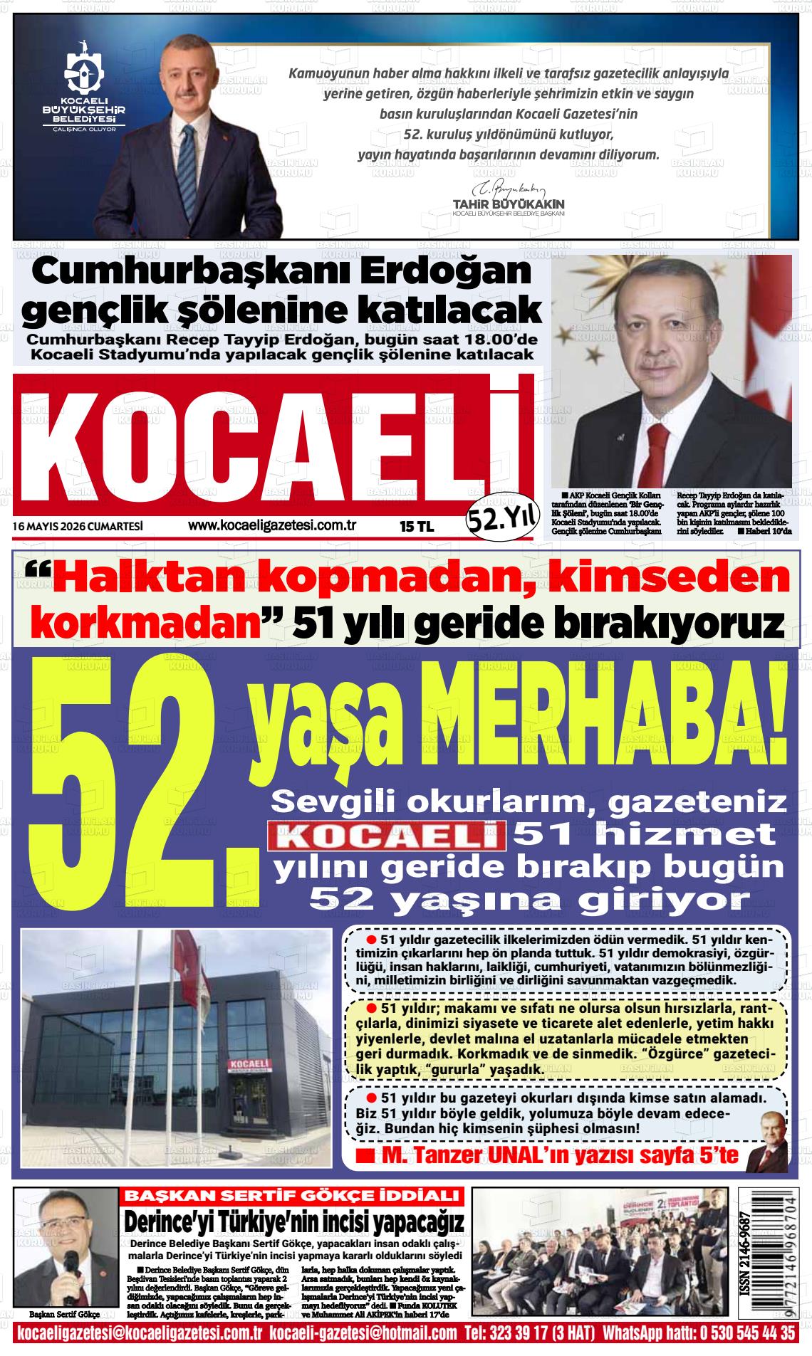 Kocaeli 16.05.2026