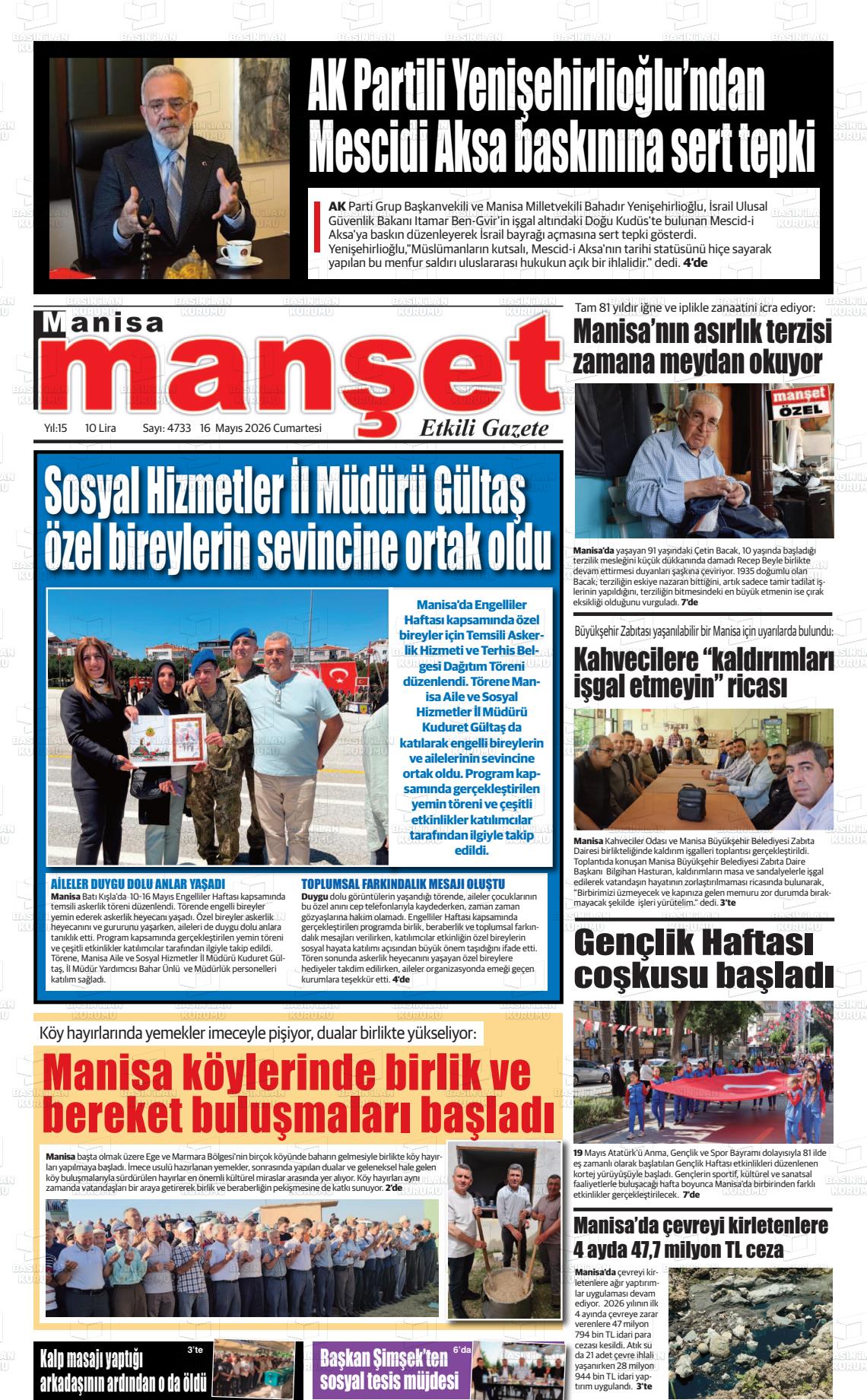 Manisa Manset 16.05.2026