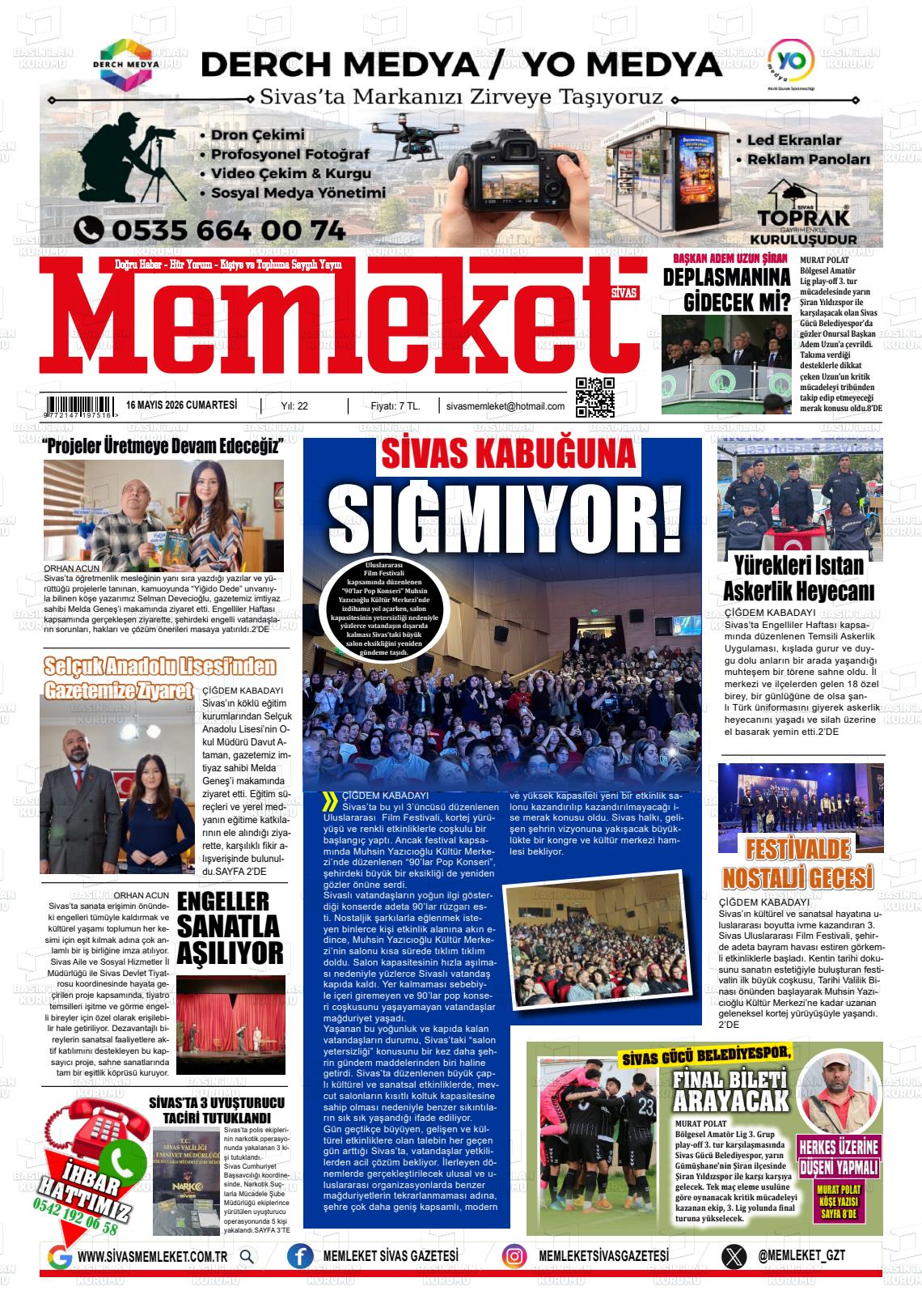 Sivas Memleket 16.05.2026