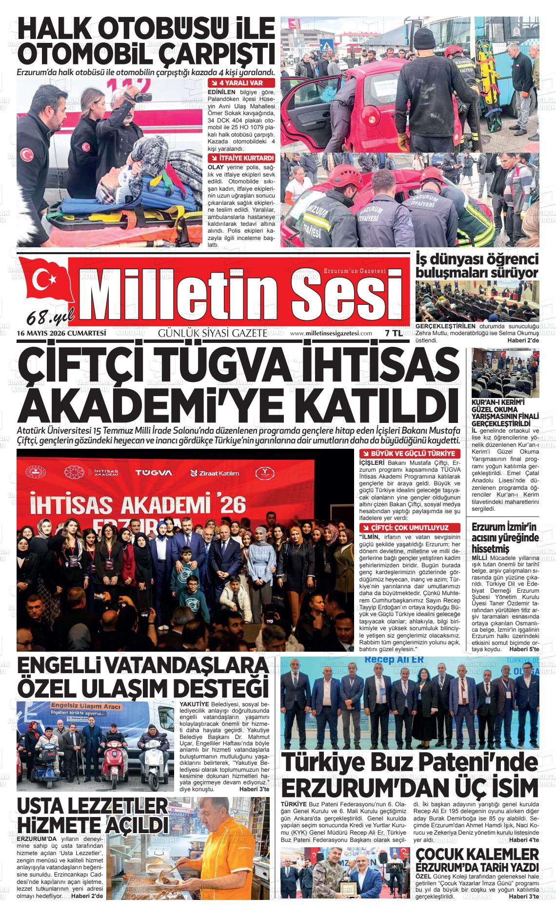 Erzurum Milletinsesi 16.05.2026