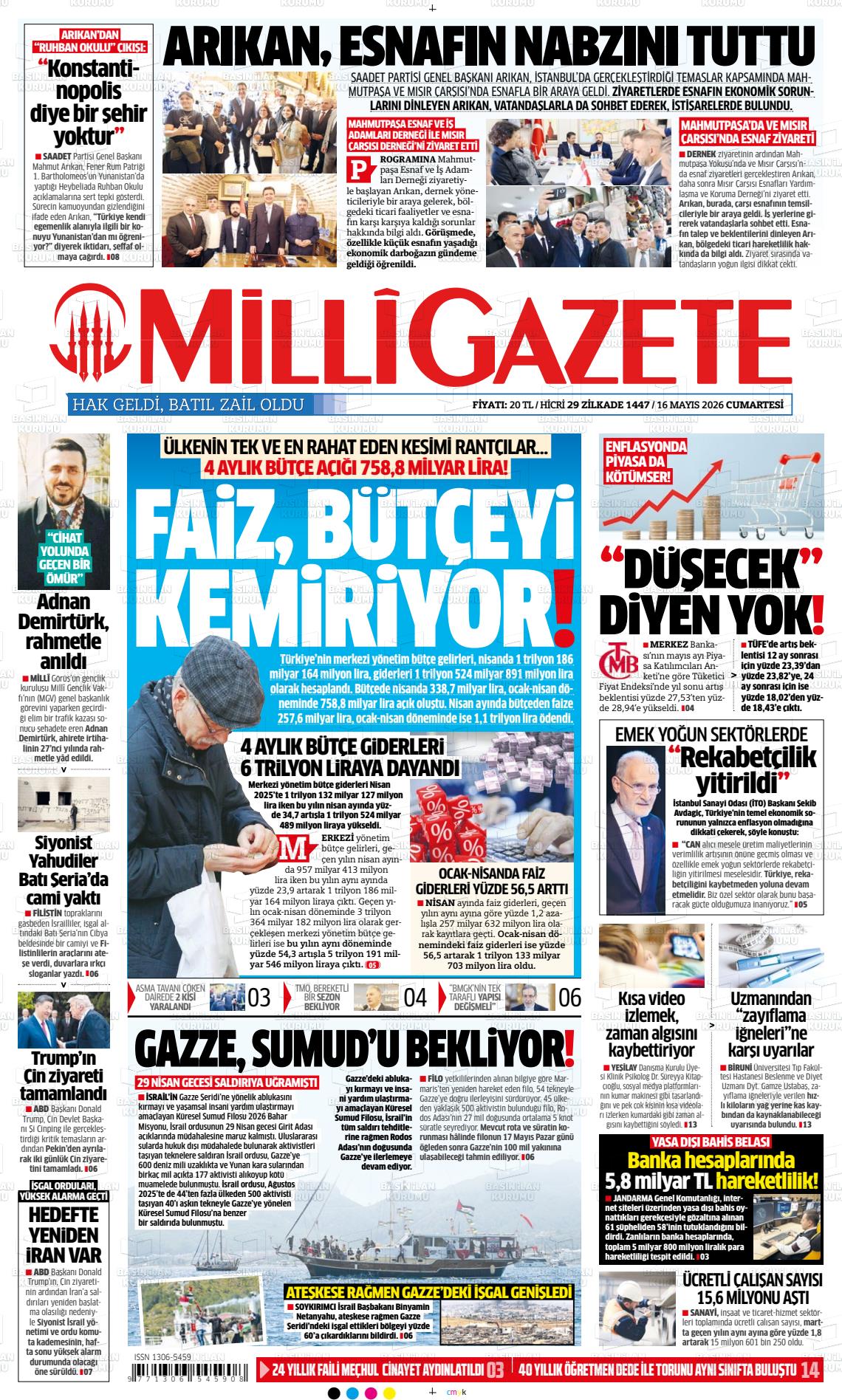 Milli Gazete Gazetesi 16.05.2026