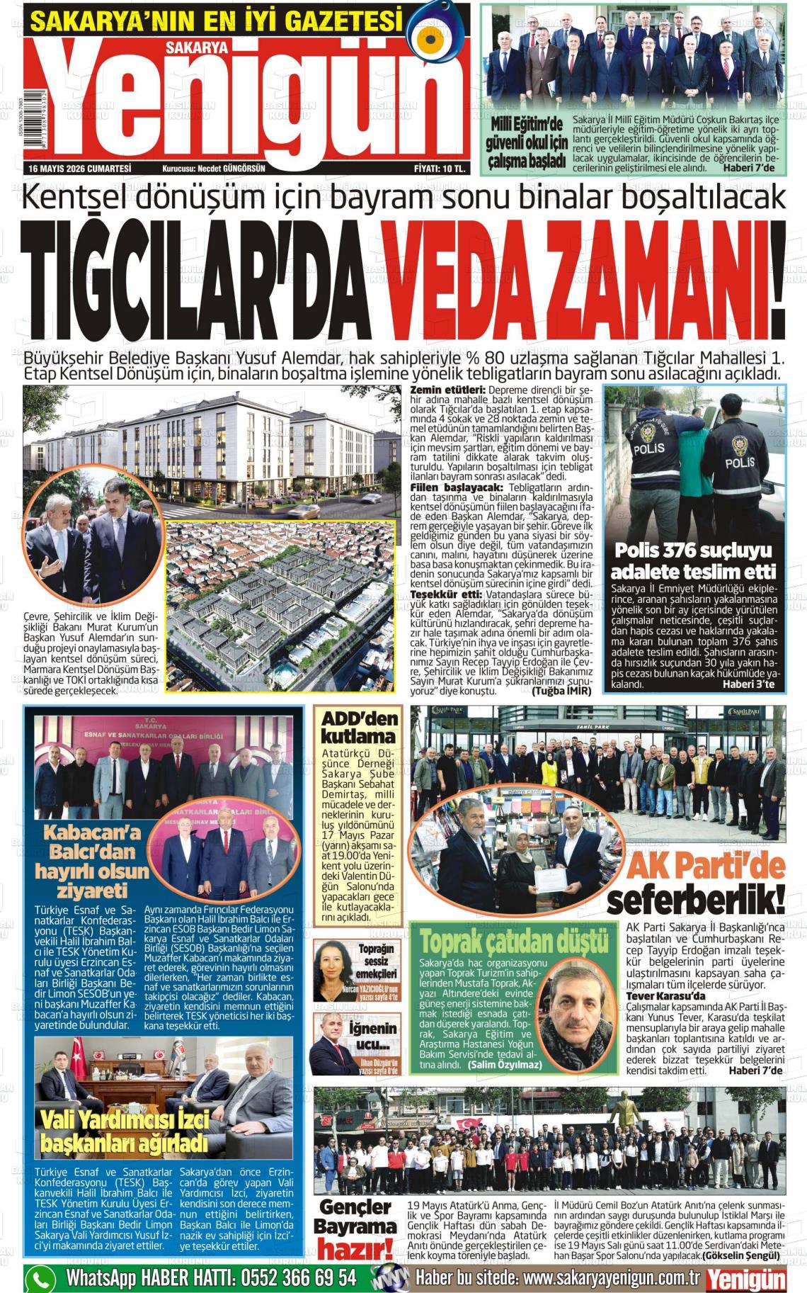 Sakarya Yenigun 16.05.2026
