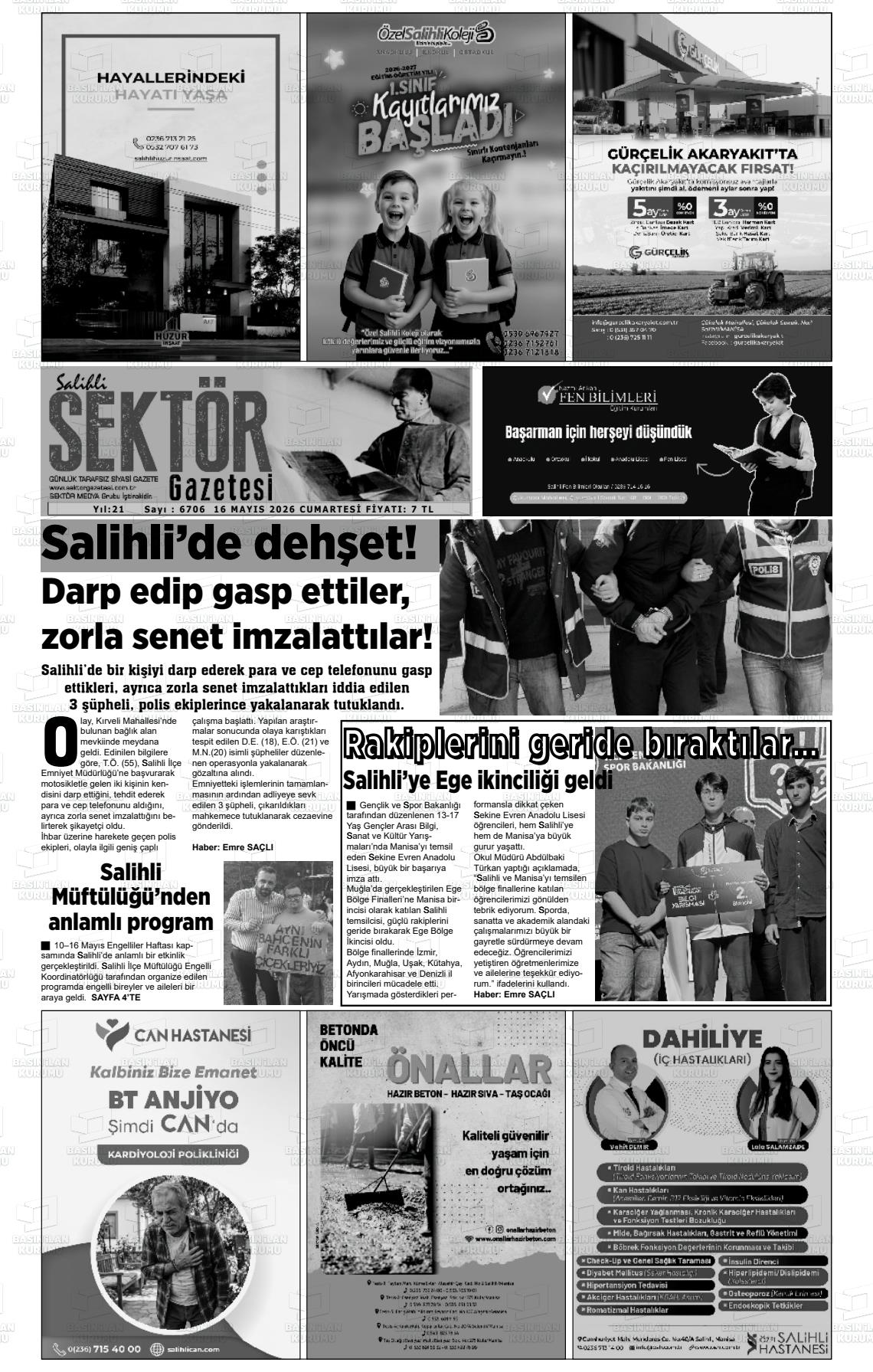 Manisa Salihlisektor 16.05.2026