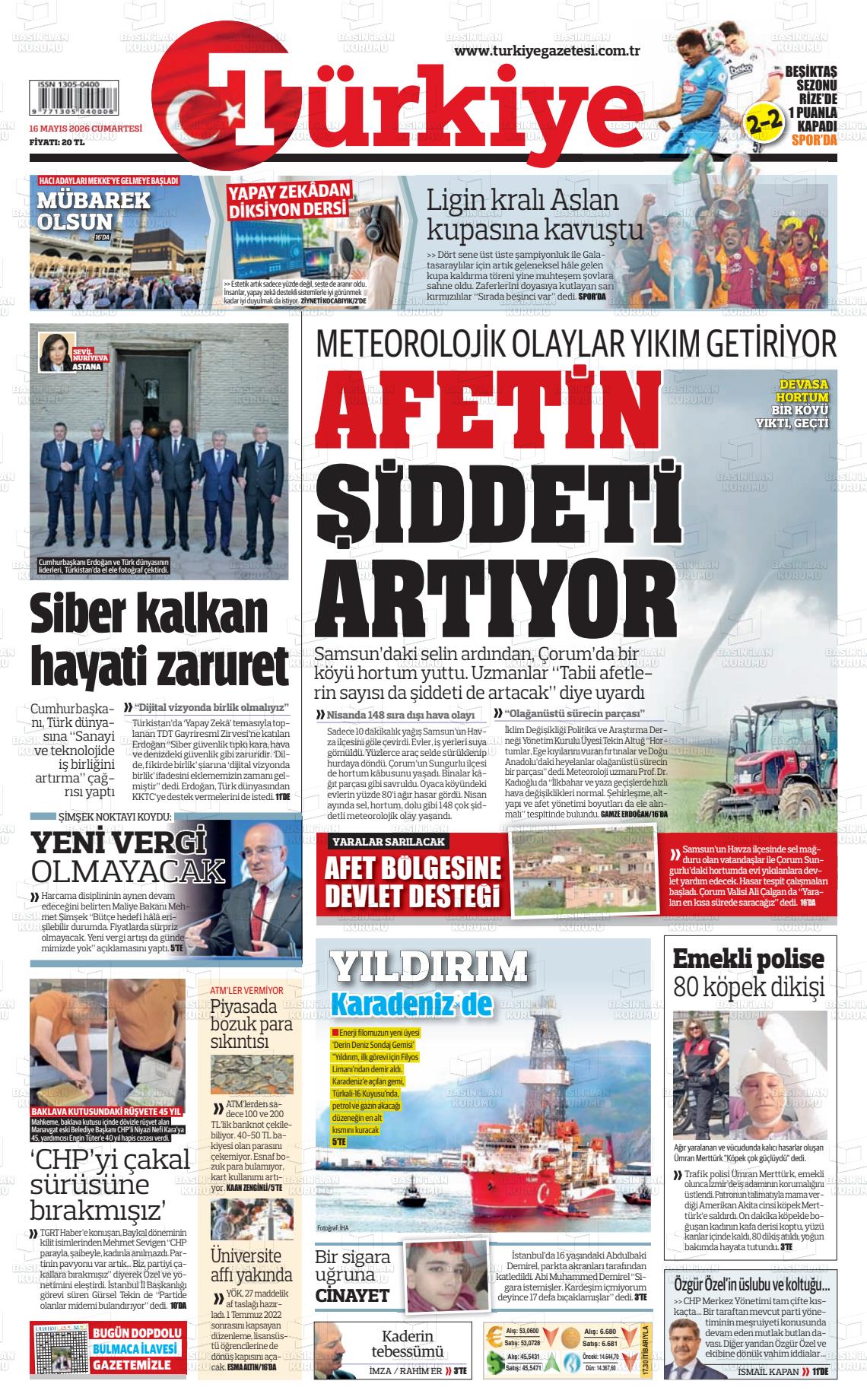 Türkiye Gazetesi 16.05.2026