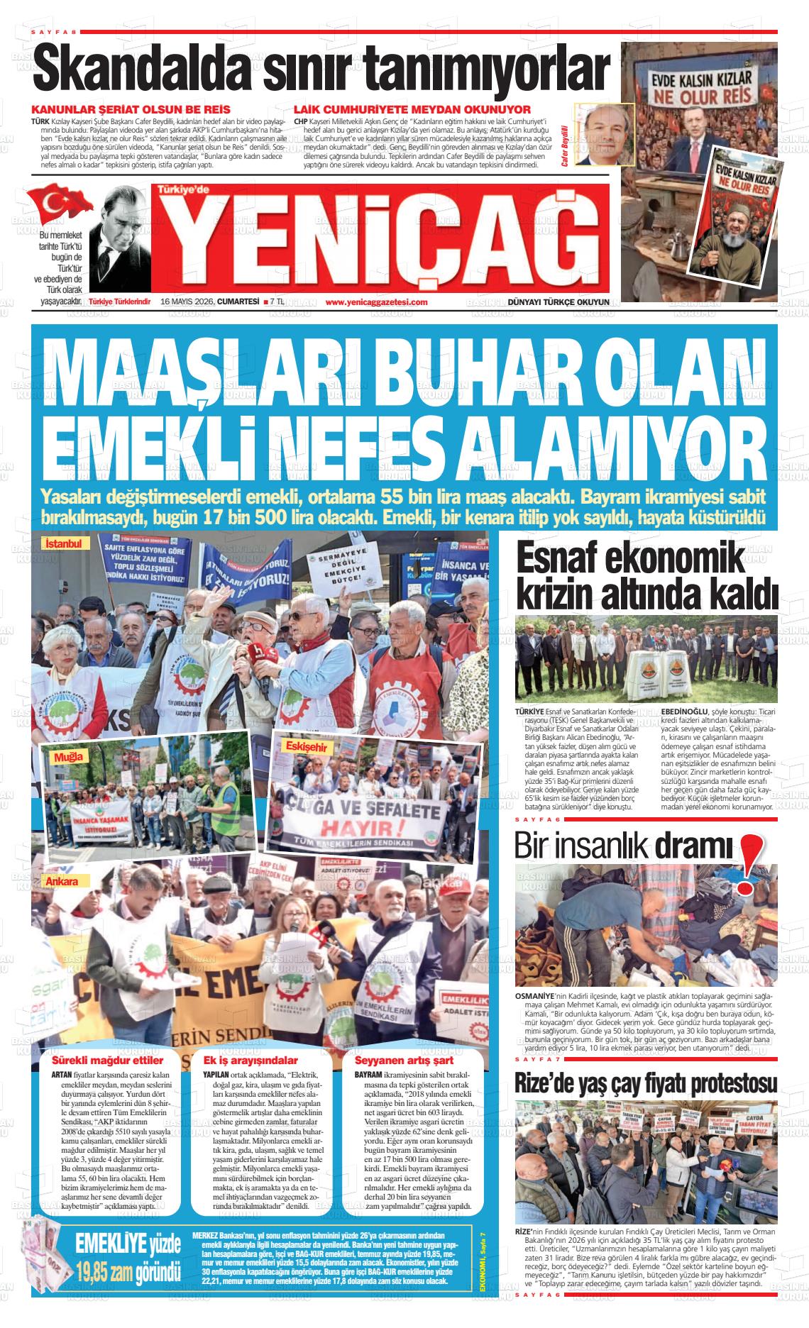 Istanbul Turkiyedeyenicag 16.05.2026