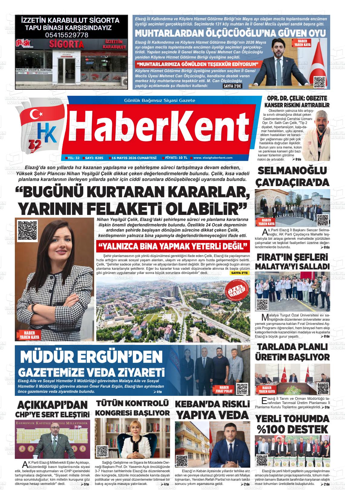 Elazig Yenicag 16.05.2026