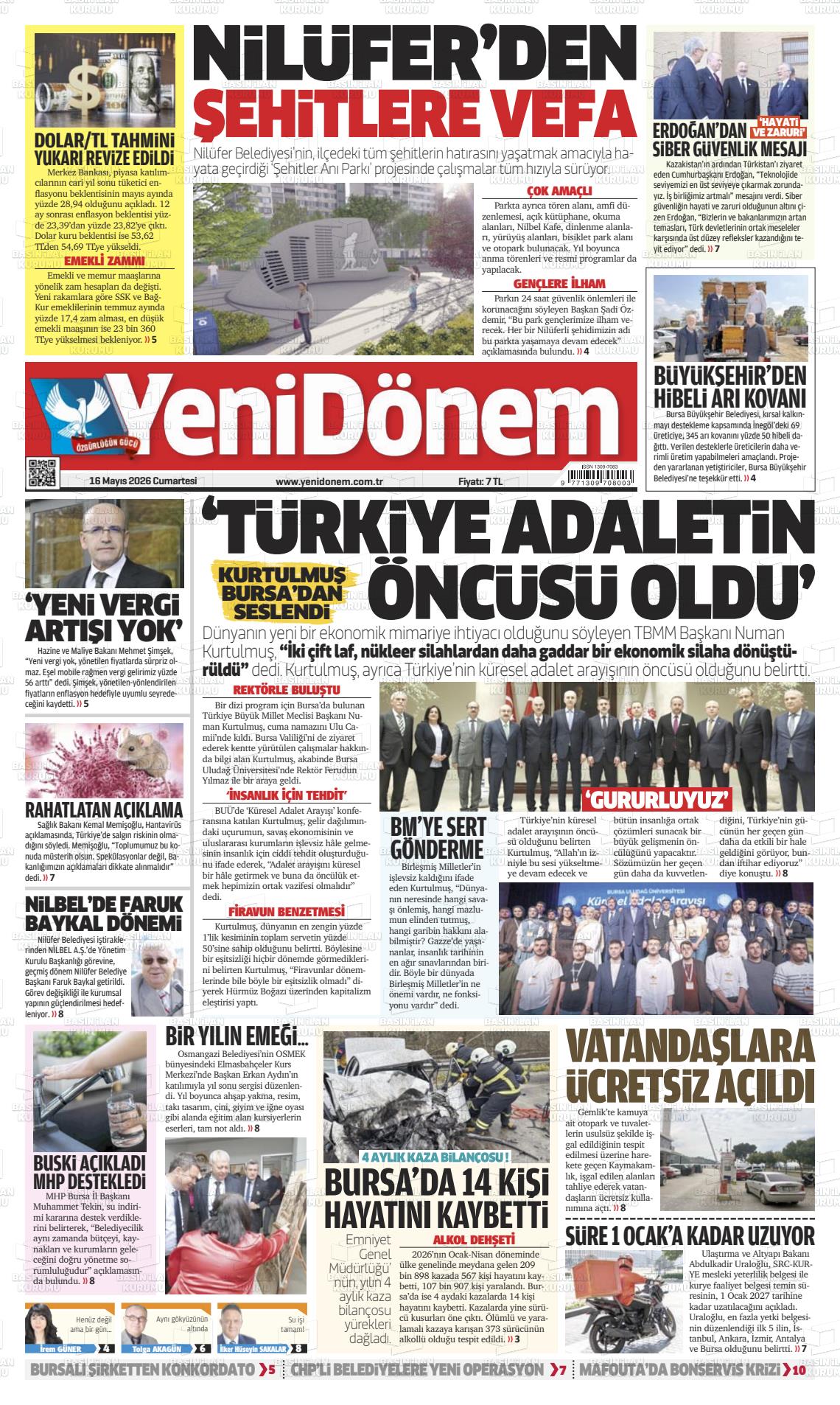 Bursa Yenidonem 16.05.2026