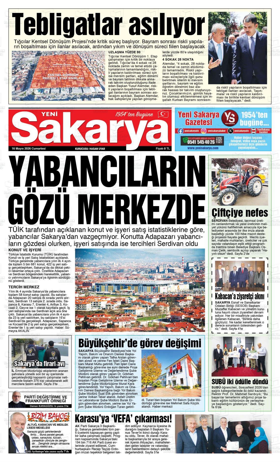 Sakarya Yeni 16.05.2026
