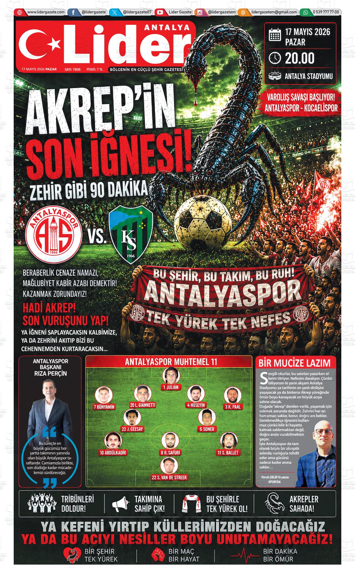 Antalya Gazetebir 17.05.2026