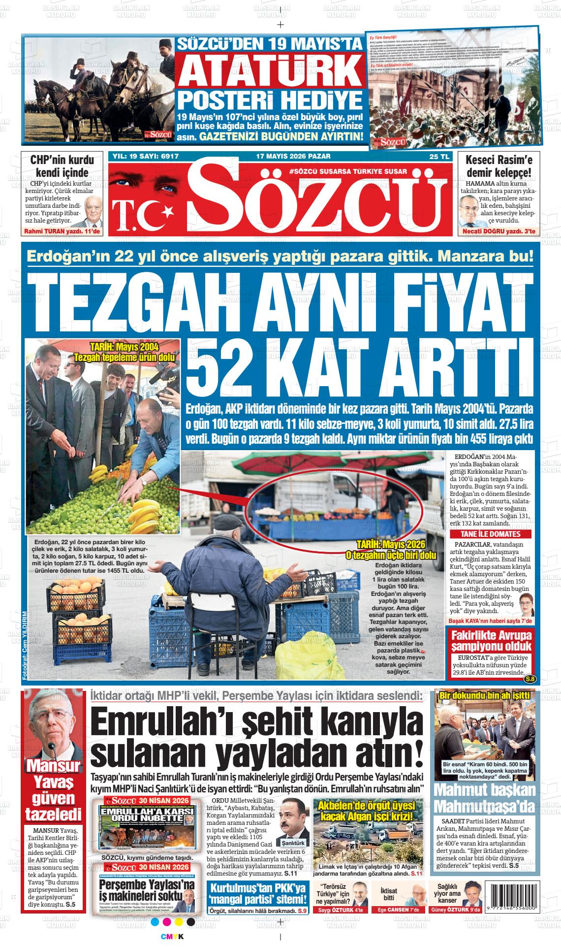 Sözcü Gazetesi 17.05.2026