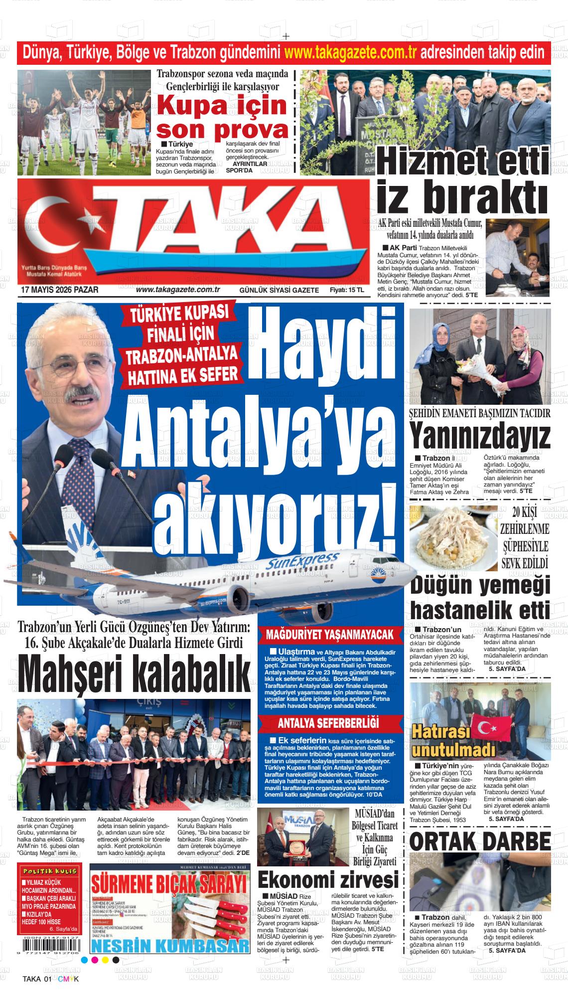 Trabzon Taka 17.05.2026