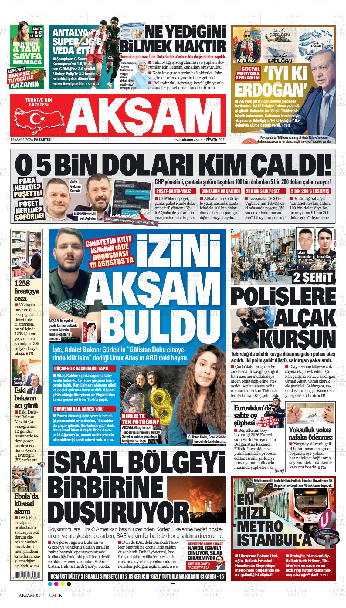 Akşam Gazetesi 18.05.2026