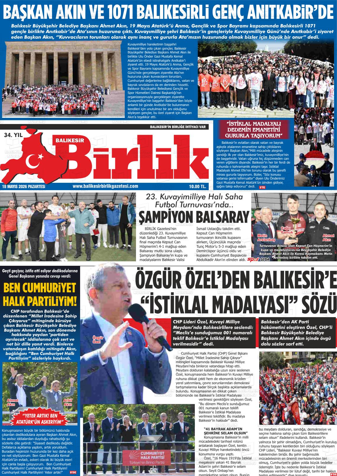 Balikesir Birlik 18.05.2026