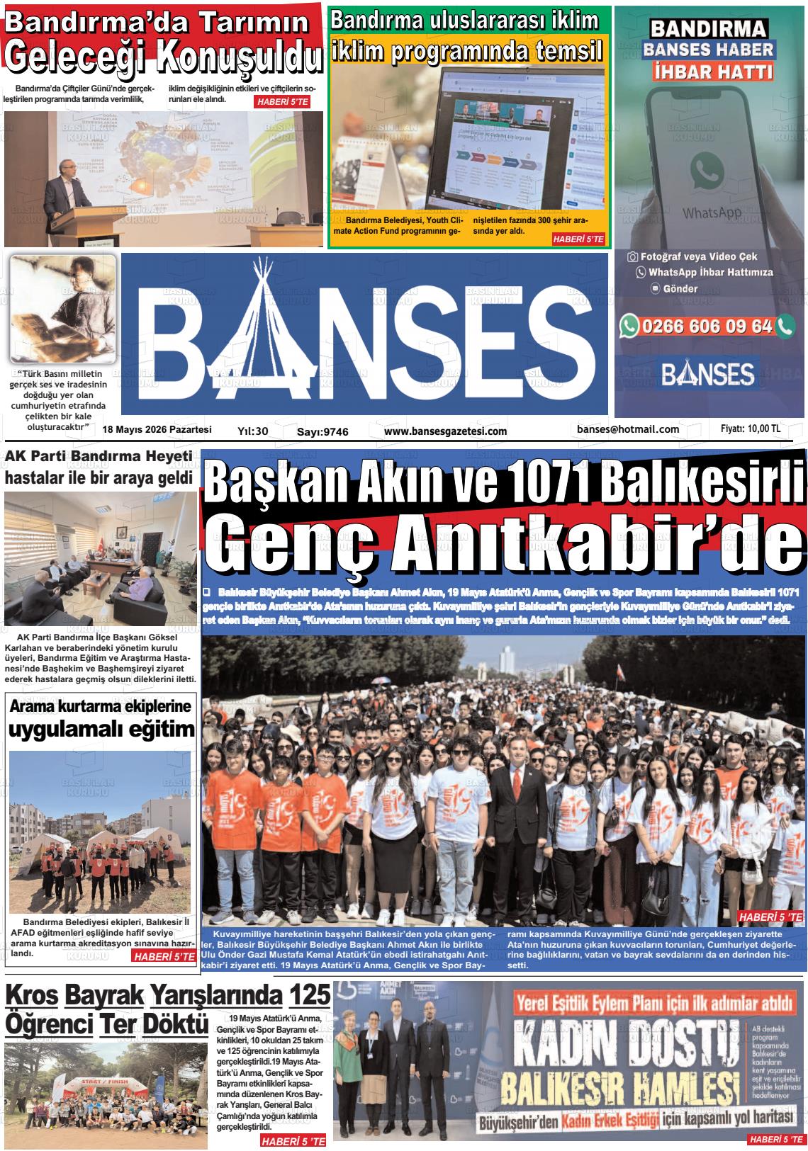 Balikesir Banses 18.05.2026