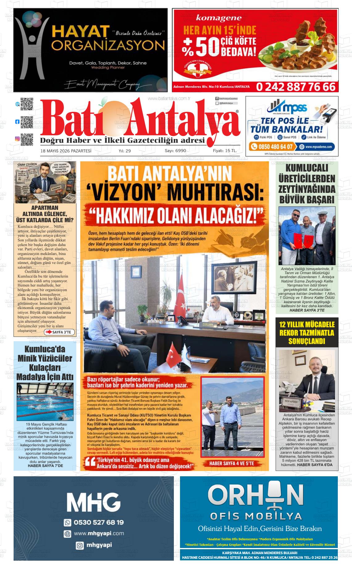 Antalya Bati 18.05.2026