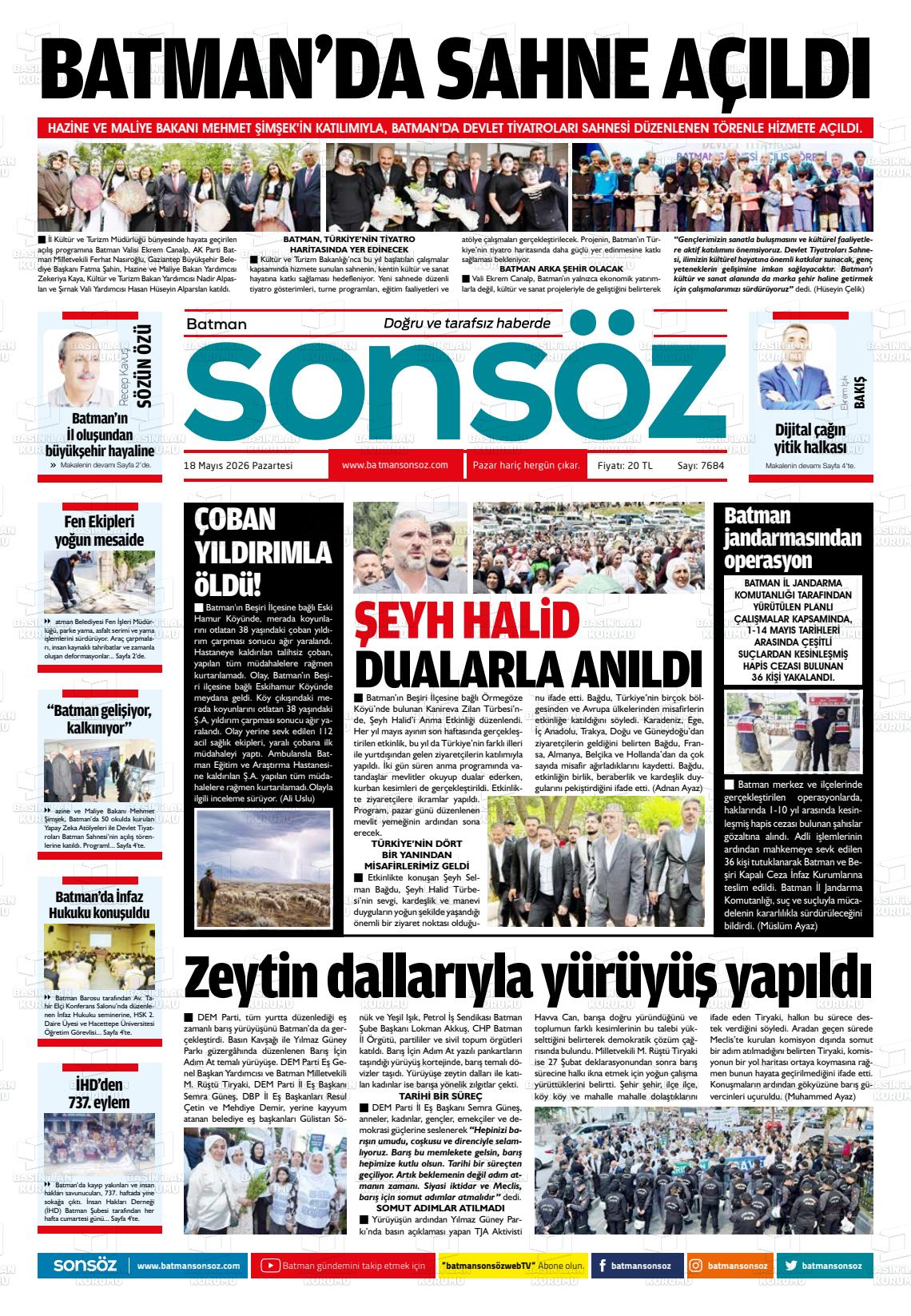 Batman Sonsoz 18.05.2026