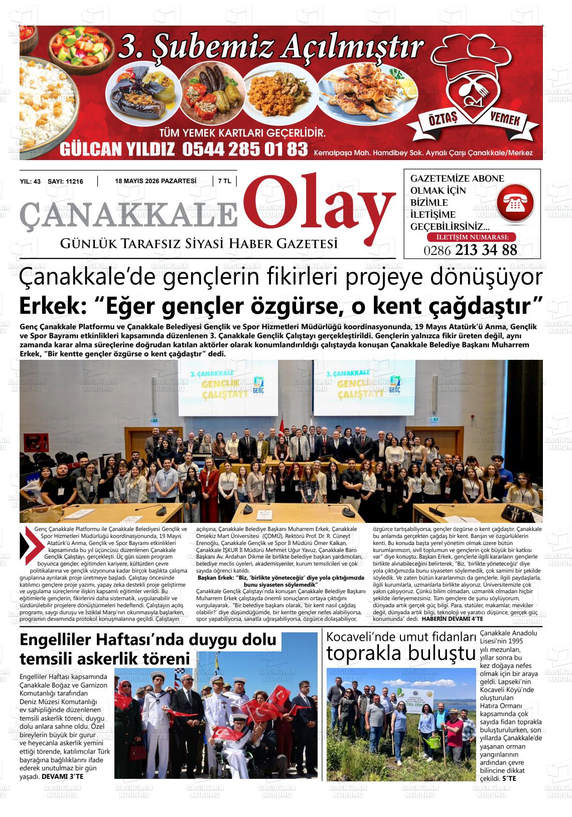 Canakkale Olay 18.05.2026