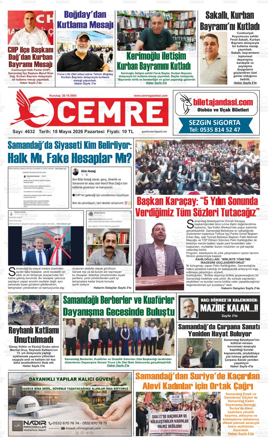 Hatay Cemre 18.05.2026