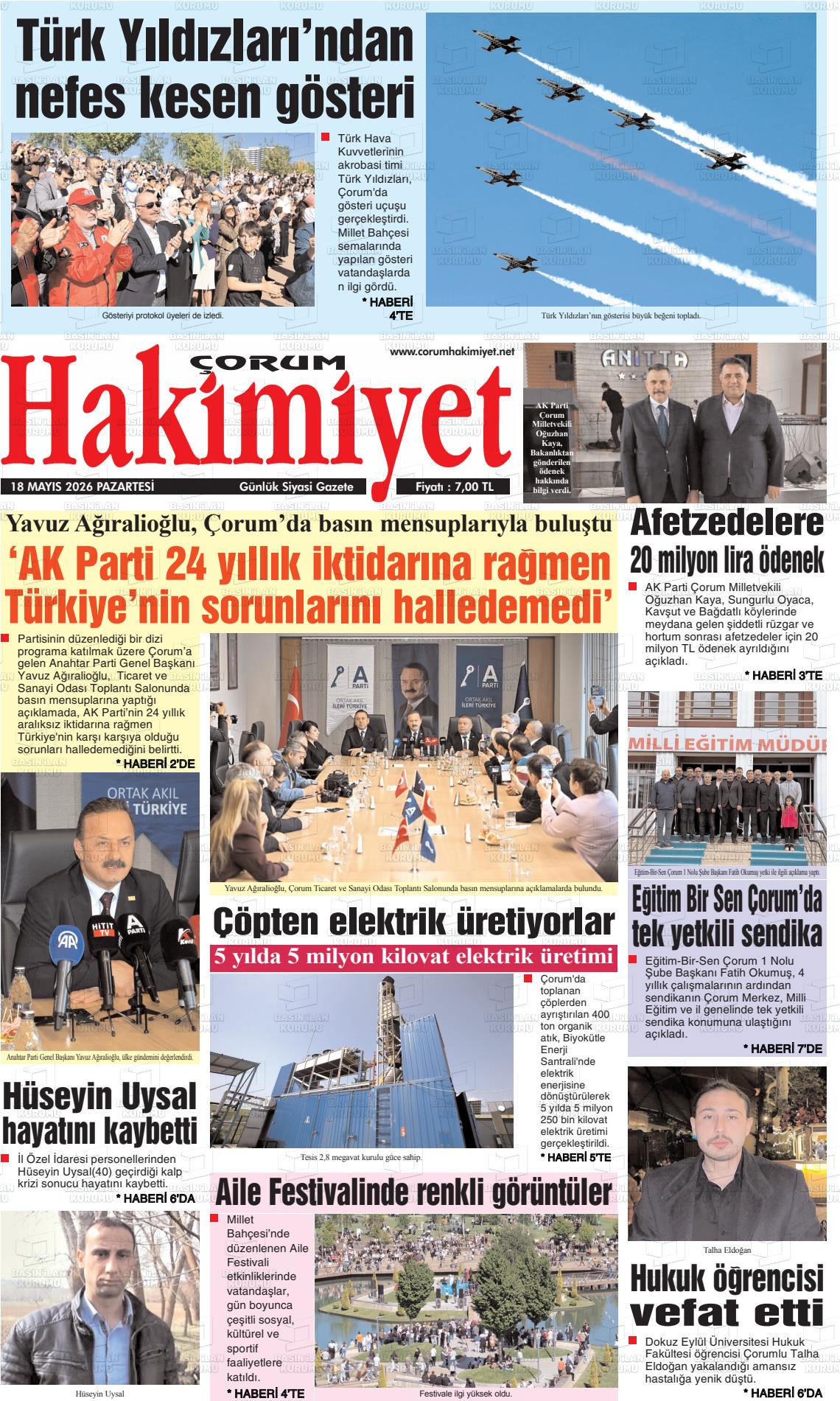 Corum Hakimiyet 18.05.2026