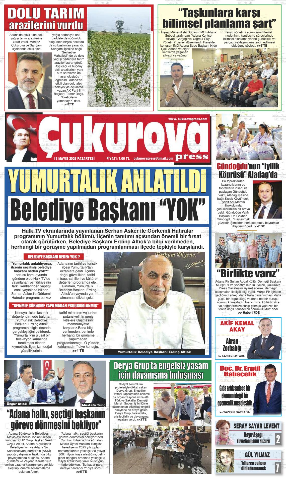 Adana Cukurovapress 18.05.2026
