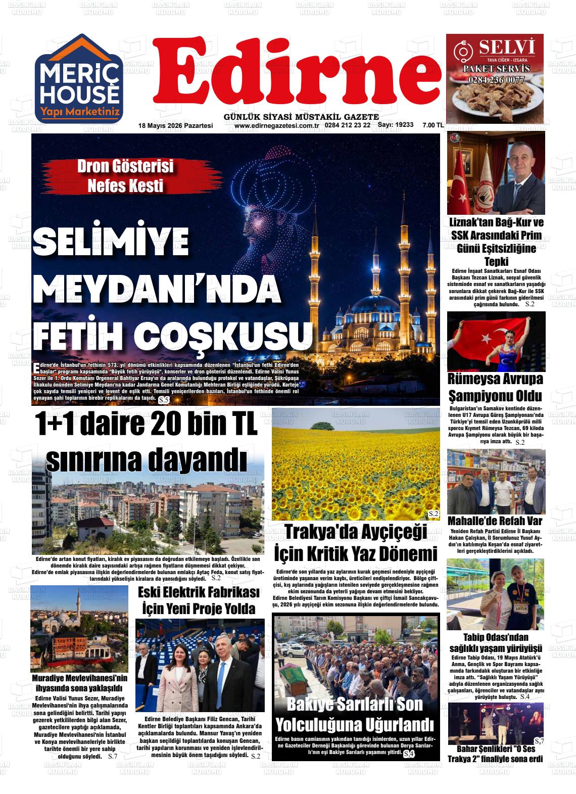 Edirne 18.05.2026